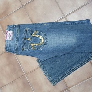 True Religion Jean's women's blue jeans denim material